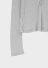 [MADE] Tiered Henley Neck Tencel Long Sleeve Tee