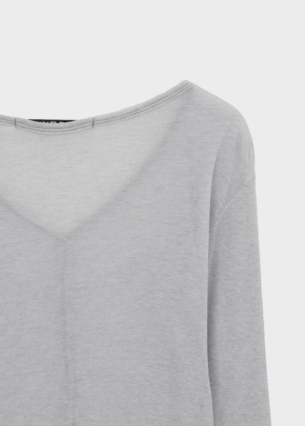 [MADE] Tiered Henley Neck Tencel Long Sleeve Tee
