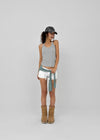 Foremble Ribbed Halter Sleeveless