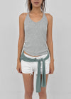 Foremble Ribbed Halter Sleeveless