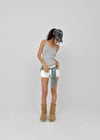 Foremble Ribbed Halter Sleeveless
