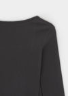 [B-BASIC] Ribbed Square Neck Long Sleeve Tee (2 SIZE)