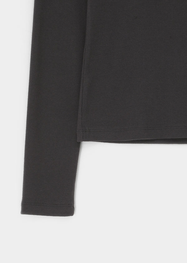 [B-BASIC] Ribbed Square Neck Long Sleeve Tee (2 SIZE)