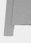 [B-BASIC] Ribbed Henley Neck Long Sleeve Tee (2 SIZE)
