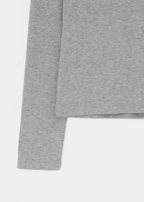 [B-BASIC] Ribbed Henley Neck Long Sleeve Tee (2 SIZE)