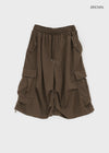(UNISEX) Dipia Cargo Bermuda Elastic Pants