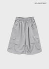 (UNISEX) Dipia Cargo Bermuda Elastic Pants