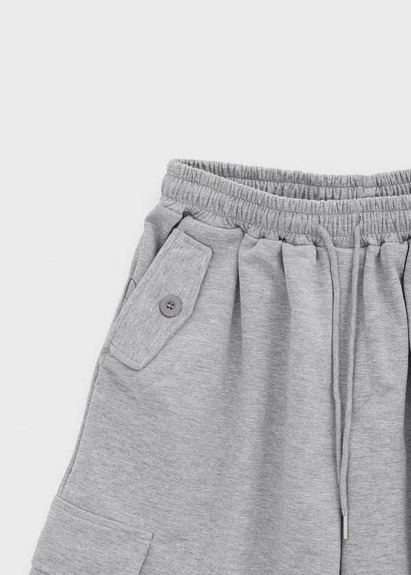 (UNISEX) Dipia Cargo Bermuda Elastic Pants