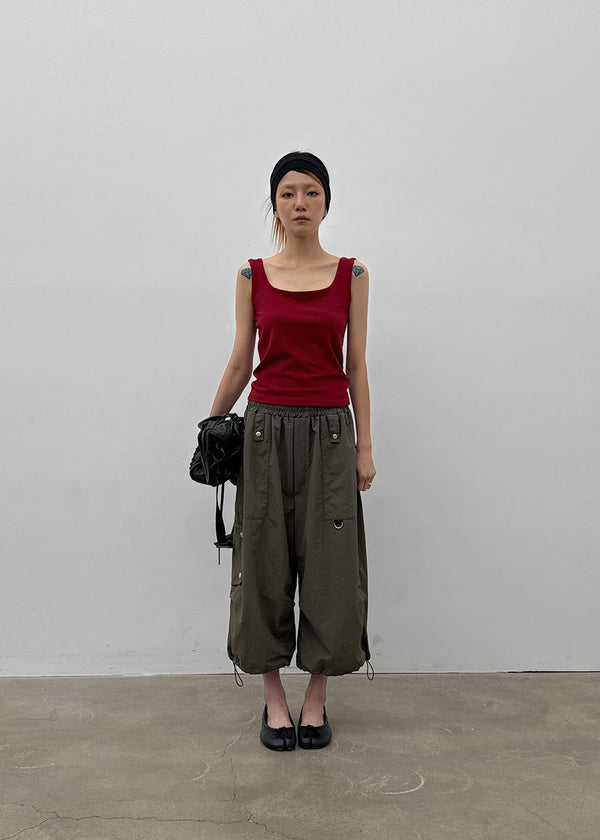 (UNISEX) Tether Nylon Knee-length Bermuda Shorts