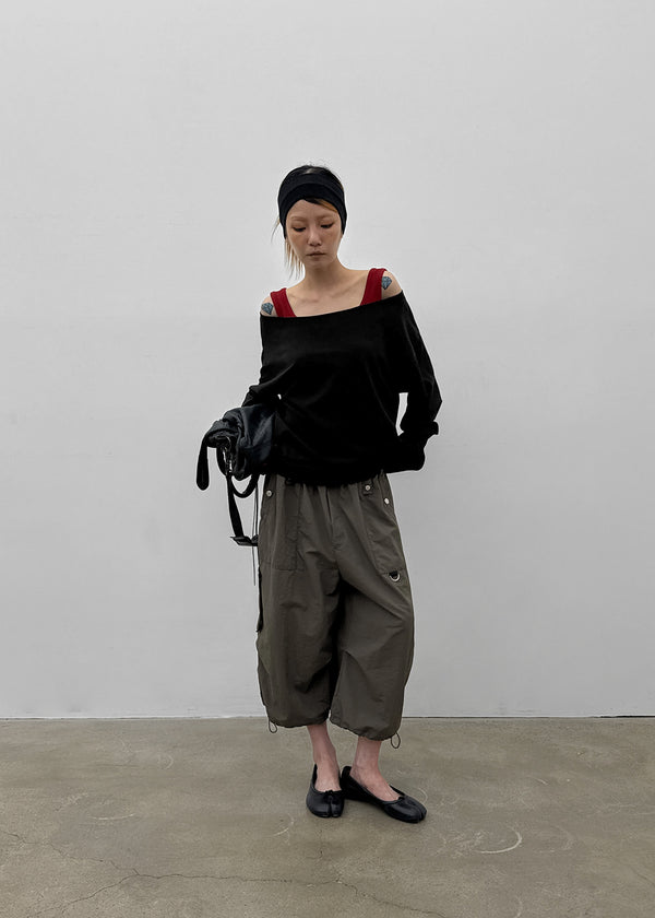 (UNISEX) Tether Nylon Knee-length Bermuda Shorts