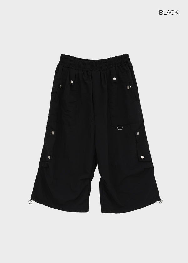 (UNISEX) Tether Nylon Knee-length Bermuda Shorts