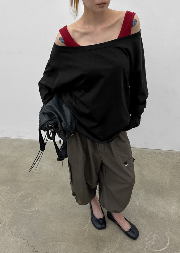 [MADE] Kikoon Boat Neck Oversized Long Sleeve Tee