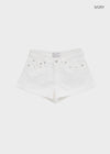 Overt studded cotton shorts