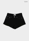 Overt studded cotton shorts