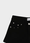 Overt studded cotton shorts