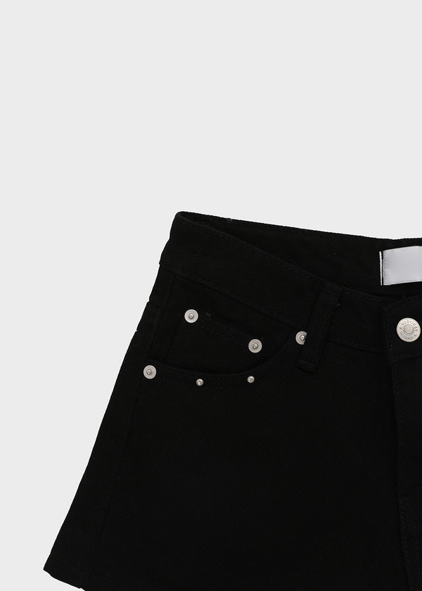 Overt studded cotton shorts