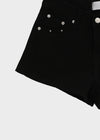 Overt studded cotton shorts