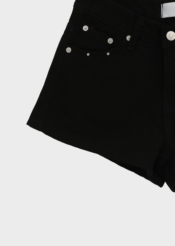 Overt studded cotton shorts