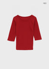 Blunt U-neck 3/4 sleeves