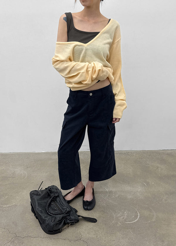 Bagari Cargo Cropped Capri Pants