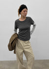 Meld Stripe Layered Long Sleeve Tee