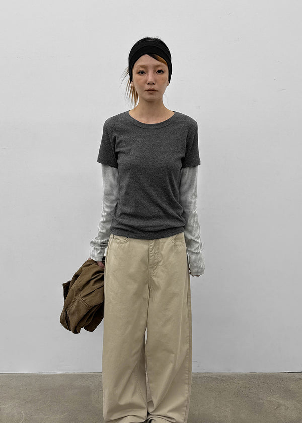 Meld Stripe Layered Long Sleeve Tee