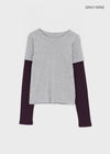 Meld Stripe Layered Long Sleeve Tee