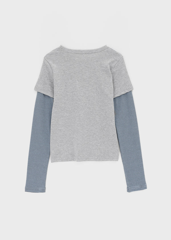 Meld Stripe Layered Long Sleeve Tee