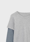 Meld Stripe Layered Long Sleeve Tee