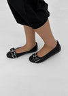 Gabit studded banding flat shoes