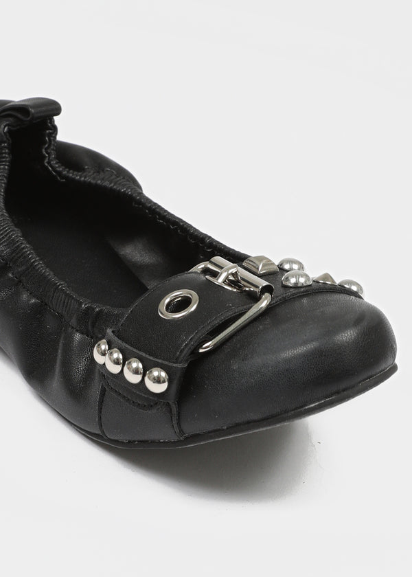 Gabit studded banding flat shoes