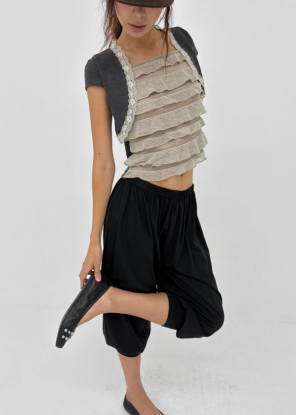 Delming Cancan Bolero Short Sleeve Tee