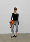 Layton Slit Capri Denim Pants