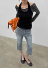Layton Slit Capri Denim Pants