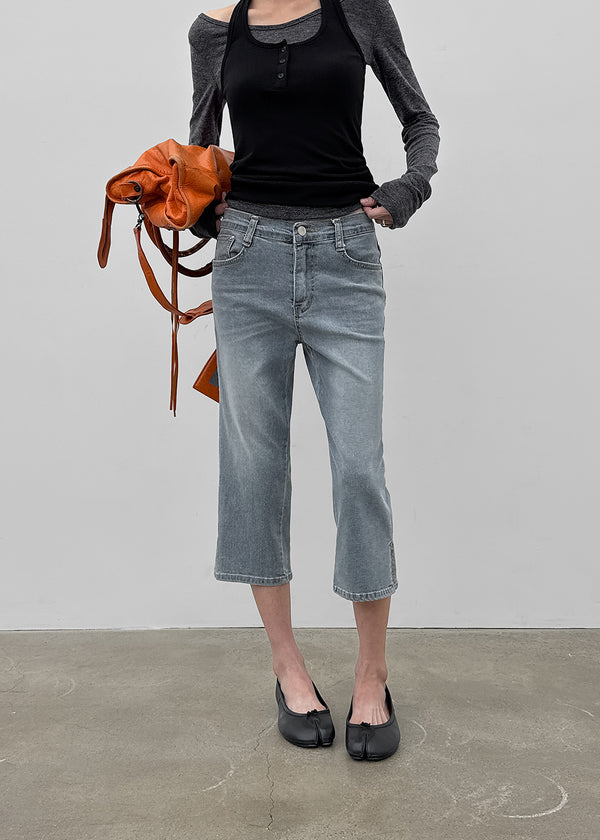 Layton Slit Capri Denim Pants