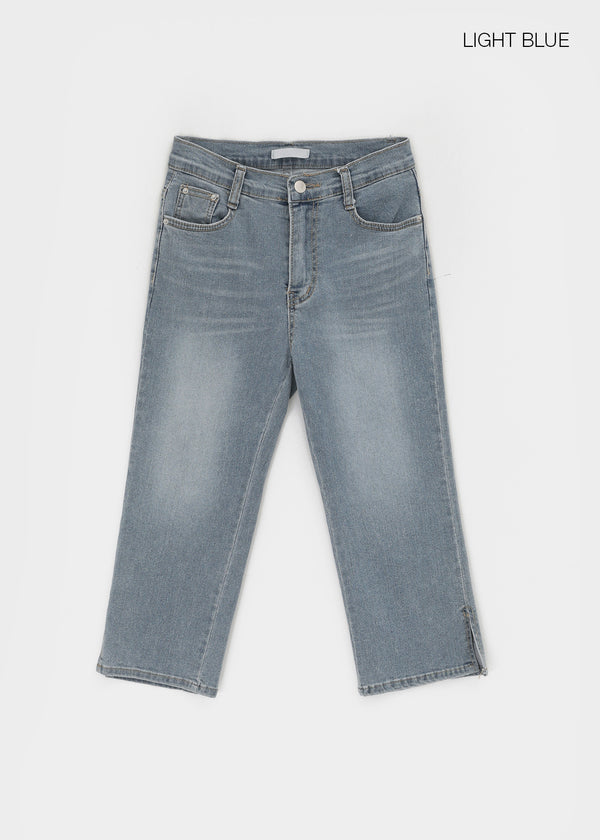 Layton Slit Capri Denim Pants