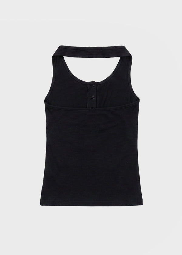 [MADE] Dali Layered Halter Long Sleeve Tee