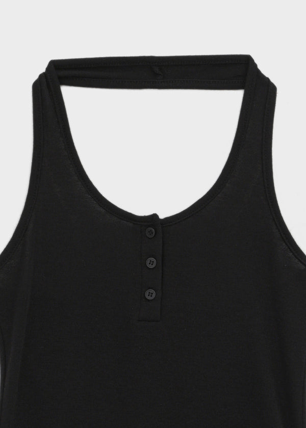 [MADE] Dali Layered Halter Long Sleeve Tee