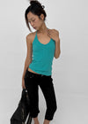 Foremble Ribbed Halter Sleeveless