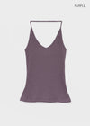 Foremble Ribbed Halter Sleeveless