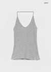 Foremble Ribbed Halter Sleeveless