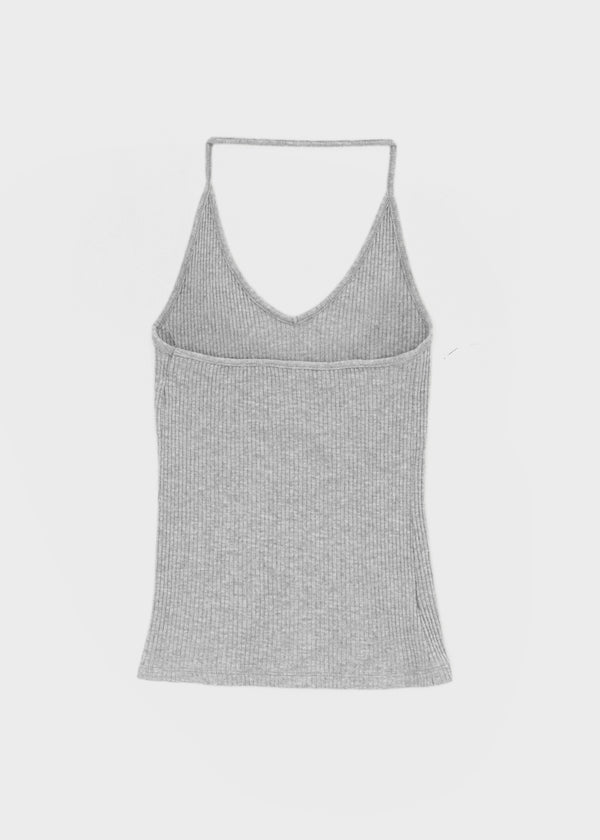 Foremble Ribbed Halter Sleeveless