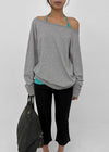 [MADE] Kikoon Boat Neck Oversized Long Sleeve Tee