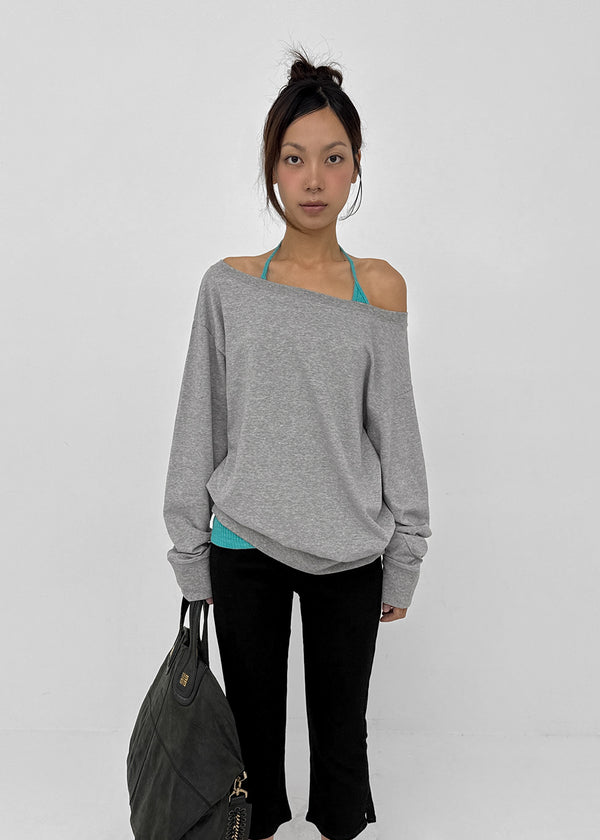 [MADE] Kikoon Boat Neck Oversized Long Sleeve Tee