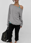 [MADE] Kikoon Boat Neck Oversized Long Sleeve Tee