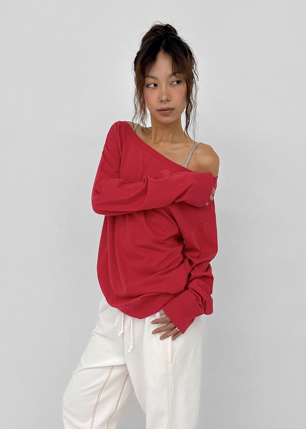 [MADE] Kikoon Boat Neck Oversized Long Sleeve Tee