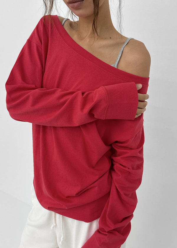 [MADE] Kikoon Boat Neck Oversized Long Sleeve Tee