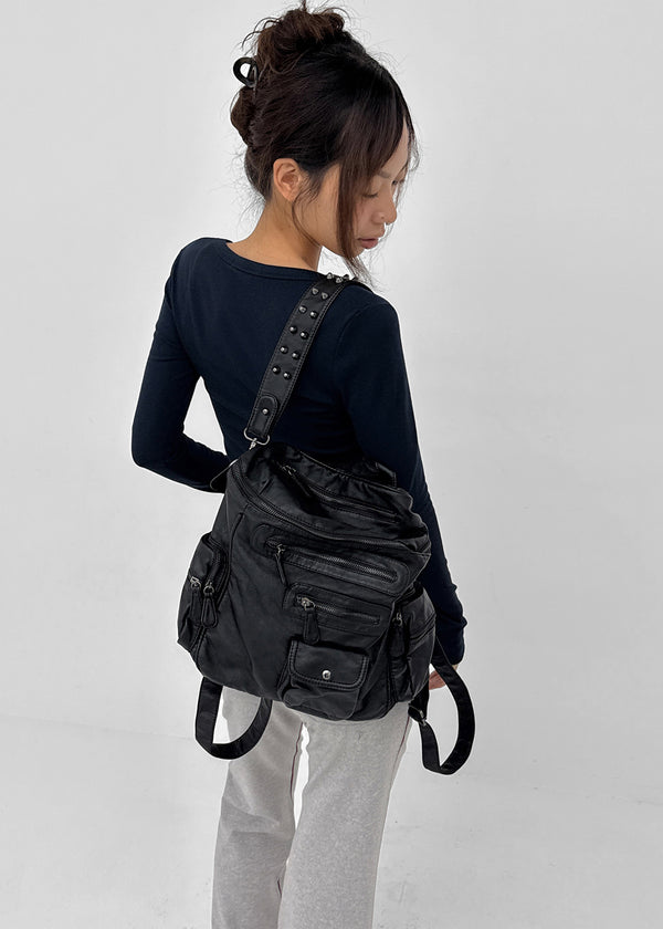 Tabit Stud Two-Way Shoulder Bag