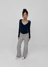 [MADE] Polte Low-waist Bootcut Elastic Pants