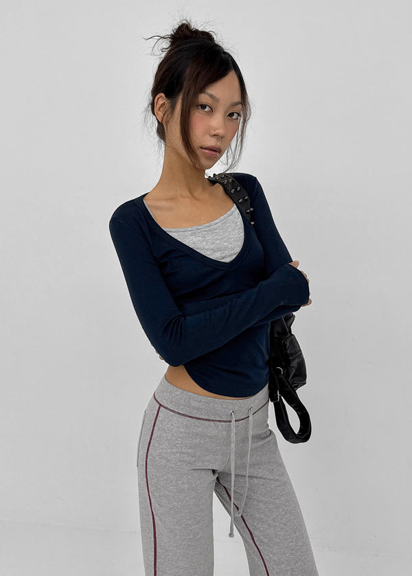 [MADE] Rosa Deep V-Neck Long Sleeve Tee